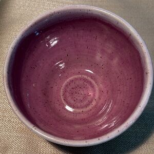 New Handcrafted PurplePink Pottery Bowl
